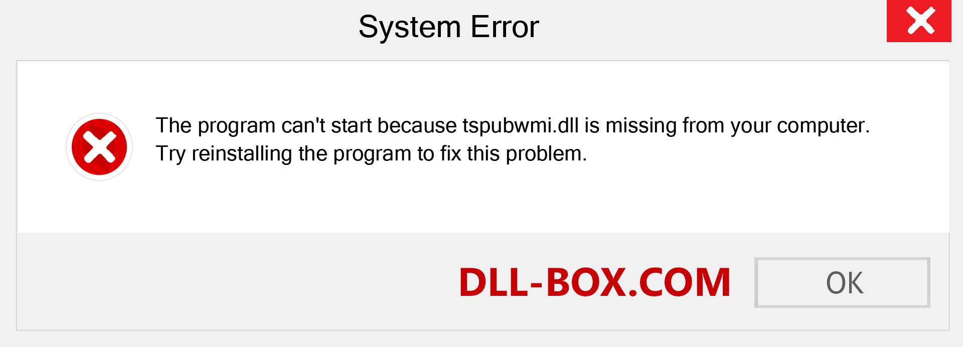  tspubwmi.dll file is missing?. Download for Windows 7, 8, 10 - Fix  tspubwmi dll Missing Error on Windows, photos, images